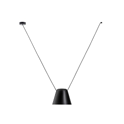 Pendelarmatuur ATTIC V conisch E27 IP20, zwart