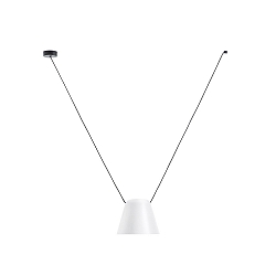 Pendelarmatuur ATTIC V conisch E27 IP20, wit