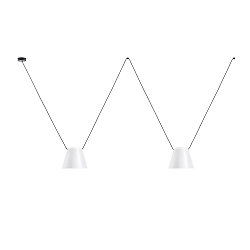 Pendelarmatuur ATTIC 3 3-vlams, conisch E27 IP20, wit
