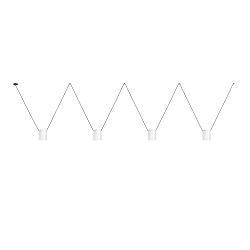 Pendelarmatuur ATTIC 4 4-vlams E27 IP20, wit