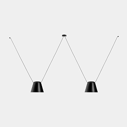 Pendelarmatuur ATTIC 2 2-vlams, conisch E27 IP20