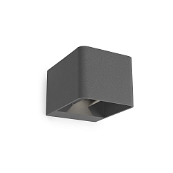 Wand- en plafondarmatuur WILSON SQUARE LED up down, instelbaar, on/off IP65, antraciet 