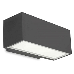 Wandarmatuur voor buitenshuis AFRODITA LED DOUBLE EMISSION - 22CM up down, schakelbaar IP66, antraciet 