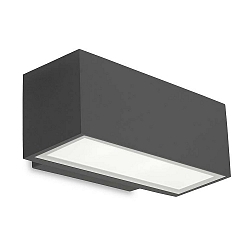 Wandarmatuur voor buitenshuis AFRODITA LED SINGLE EMISSION - 22CM down, 1-vlams IP65, antraciet 