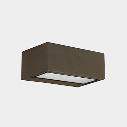 Wandarmatuur voor buitenshuis NEMESIS LED -  7x17CM up down, klein, schakelbaar IP65, bruin 