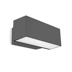 Wandarmatuur voor buitenshuis AFRODITA LED DOUBLE EMISSION - 30CM up down, DALI aanstuurbaar IP66, antraciet dimbaar