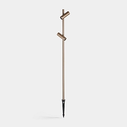 Armatuur met grondpen JUNCUS 2 HEADS 2-vlams IP66, bruin