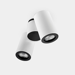 Plafondarmatuur PIPE DOUBLE 2-vlams, draaibaar GU10 IP23, wit dimbaar