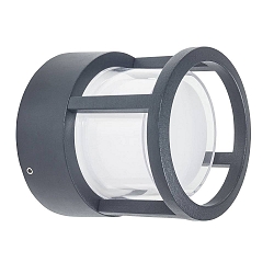 outdoor wall luminaire ONE round IP54, opal, black