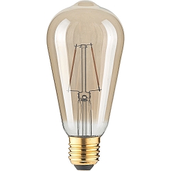 Lichtbron Edison peervorm ST64 GOLD schakelbaar ST64 helder E27 2,5W 180lm 1800K 320� CRI 80-89 