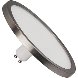 Diffusorlamp NICKEL 3-STEP DIM plat mat GU10 8W 530lm 2700K 150� CRI >80 dimbaar mat, gesatineerd