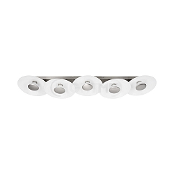 Ceiling luminaire NIKKI 5-flame, incl. 5x GU10 5W 2700K 350lm (3-StepDim), silver grey / satined