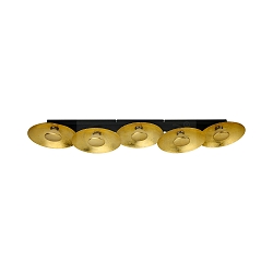 Plafondarmatuur GOLDINO 5-vlams, dimbaar GU10, goud dimbaar