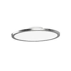 Plafondarmatuur AQUA DISK-1 / 302MM 1-vlams, CCT Switch, schakelbaar GX53 IP44, zilveren blad 