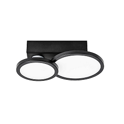 ceiling luminaire AQUA DISK-2 2 flames, CCT Switch, switchable GU10 IP44, black matt 