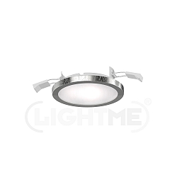 Plafondinbouwarmatuur AQUA PLANO � 11.2CM CCT Switch, set van 3, schakelbaar GX53 IP44, zilveren blad 