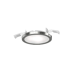 Plafondinbouwarmatuur AQUA PLANO � 11.2CM 1-vlams, CCT Switch, schakelbaar GX53 IP44, zilveren blad 