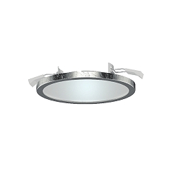 Plafondinbouwarmatuur AQUA PLANO � 14.7CM stijf, CCT Switch, schakelbaar GX53 IP44, zilveren blad 