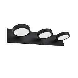 Spiegelarmatuur AQUA ONNA 3-vlams, CCT Switch, schakelbaar GX53 IP44, zwart mat 
