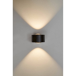 Spot EASY LENS WALL LED Dim-To-Warm IP20, zwart dimbaar