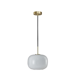 Pendelarmatuur CUSCINO MEDIUM E27 IP20, messing, zwart