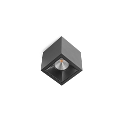 Plafondarmatuur SQUARE CEILING LED IP20, zwart dimbaar