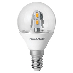 LED Lamp druppel MEGAMAN LED ULTRA COMPACT CLASSIC E14 3W 250lm 2800K CRI 80-89 