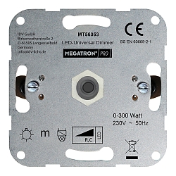 LED dimmer without trim, silver