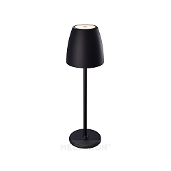 Tafellamp op batterijen TAVOLA up down, dimbaar IP54, zwart, wit mat dimbaar
