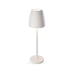 Tafellamp op batterijen TAVOLA up down, dimbaar IP54, wit, wit mat dimbaar