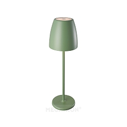 Tafellamp op batterijen TAVOLA up down, dimbaar IP54, groen, wit mat dimbaar