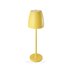Tafellamp op batterijen TAVOLA up down, dimbaar IP54, geel, wit mat dimbaar