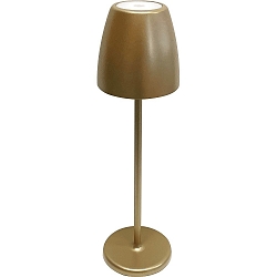 Tafellamp op batterijen TAVOLA PREMIUM met USB-aansluiting, met aanraakdimmer, magnetische montage IP54, goud dimbaar