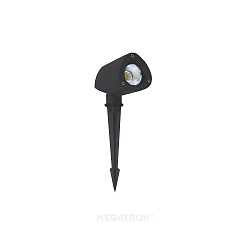Armatuur met grondpen GARTIA M met stekker, medium IP65, zwart 