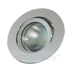 Plafondinbouwarmatuur DECOCLIC 68MM / GU10 + GU5.3 rond, draaibaar GU10 IP20, aluminium, zilver dimbaar