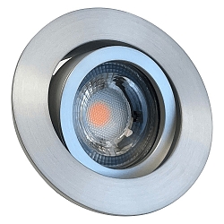 Inbouwarmatuur DECOCLIC KOIN DIM rond, draaibaar, set van 1 IP20, ijzer geborsteld dimbaar 7,6W 550lm 3000K 38° 38° CRI > 97