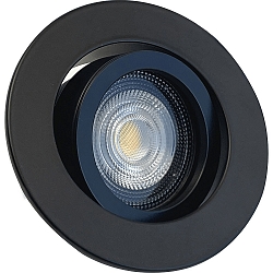 Inbouwarmatuur DECOCLIC 68MM rond, draaibaar, Dim-To-Warm, set van 1 IP20, zwart dimbaar 7,5W 520lm 1800-3000K 38° 38° CRI 95