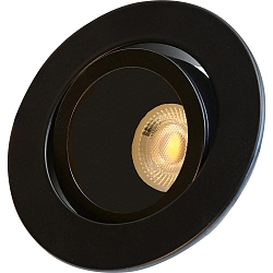 Plafondinbouwarmatuur DECOCLIC rond, draaibaar IP20, zwart dimbaar