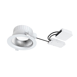 ceiling recessed luminaire FILA DALI FR 90° Ø 172MM round, rigid, DALI controllable, switchable IP54, white matt