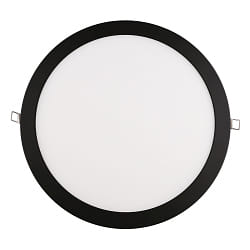 Inbouwdownlight LED PANEL FLAT 300 R SCCT DIM C rond, CCT Switch IP44, zwart dimbaar