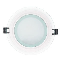 LED paneel LED GLAS PANEL 160R DTW Dim-To-Warm, dimbaar 10W 50 - 850lm 2000 - 3000K 120� 120� CRI >80