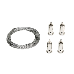 toebehoren Touwophanging LED PANEL FLAT set van 4, grijs 4.25cm