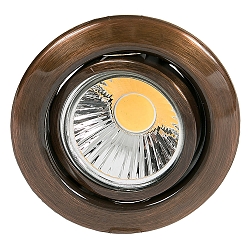 Recessed spot DOWNLIGHT D 3830, � 8.8cm, swiveling, antique copper brushed