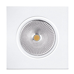 Recessed LED spot 5068Q ECO FLAT, square, 350mA, 8W 4000K 750lm 38�, swivelling, dimmable, matt chrome