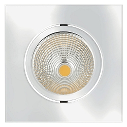 Recessed LED spot 5068Q ECO FLAT, square, 350mA, 8W 3000K 700lm 24�, swivelling, dimmable, matt chrome