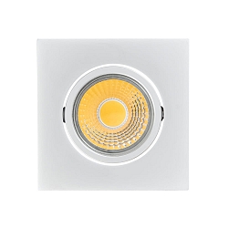 Recessed LED downlight A 5068Q T FLAT, 8.8 x 8.8cm, COB, 8W 4000K 38�, swivelling, matt chrome