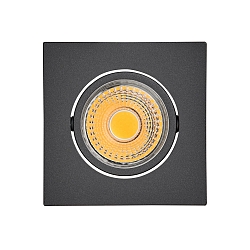 Downlight A 5068Q T FLAT hoekig, draaibaar, dimbaar IP40, zwart mat dimbaar