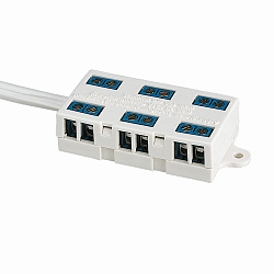 Low-voltage distributor 6-fold, screw terminals
