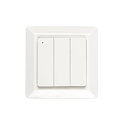 Knop 3-voudig, Bluetooth aanstuurbaar, glanzend, wit