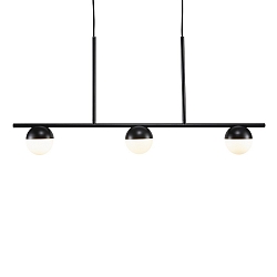 Pendelarmatuur CONTINA 3-vlams G9 IP20, opaalwit, zwart, zwart glanzend 